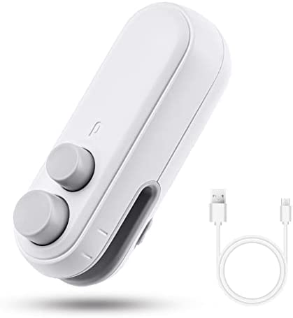 Vicloon Mini Scellant pour Sacs,scelleur Thermique 2 En 1 Mini Scelleuse pour Sacs Bag,convient Aux Aliments de Cuisine En Plastique pour Sac à Frites (Blanc) Fiche Technique et Prix au Maroc