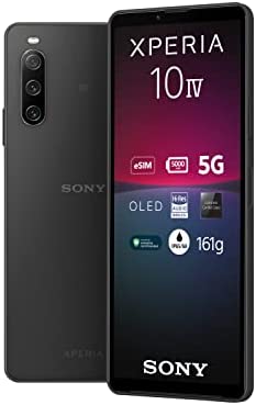 Sony Xperia 10 IV - Smartphone Android, Téléphone Portable 6 Pouces 21:9 Wide OLED - Camera 3 Objectifs - Prise Jack 3.5 mm - 6Go RAM - 128Go Stockage - Double SIM Hybride (Noir) Fiche Technique et Prix au Maroc