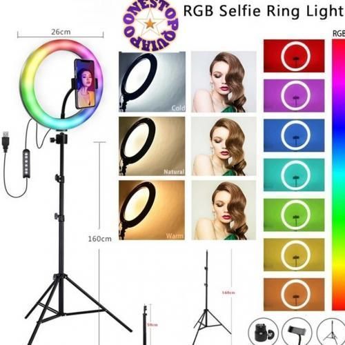 360 Light RGB Ring Light 26 cm avec Tripod 2 m pour YouTube / Tiktok
 Fiche Technique et Prix au Maroc
