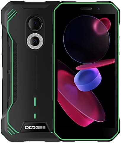 DOOGEE Android 12 Téléphone Portable Incassable S51, Octa Core 4Go+64Go, Dual SIM+SD(3 Emplacements), IP68 IP69K Smartphone Robuste Débloqué, 6,0'' HD+ Gorilla Glass, Double Caméra 12MP, NFC Vert Fiche Technique et Prix au Maroc