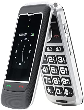 NEWAYGRAND Téléphone Clapet Portable Senior Débloqué avec Grandes Touches 2G Dual SIM avec Bouton SOS et Socle Chargeur Fiche Technique et Prix au Maroc