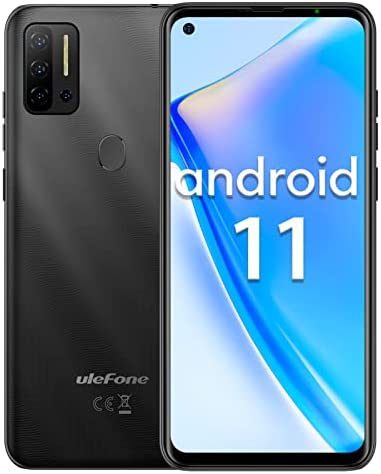 Ulefone 8Go+128Go Smartphone 4G, Note 11P Telephone Portable Android 11 Octa-Core Ecran 6,55 Pouces 48MP 4400mAh Face ID,OTG,Dual 4G Volte/GPS Smartphone Debloque (Noir) Fiche Technique et Prix au Maroc