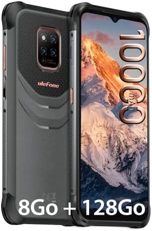 Smartphone Incassable Ulefone Power Armor 14 Pro(8 Go+128 Go,10000mAh, Android 12 4G Dual SIM Smartphone, 6.52"HD+, Triple Caméra 20MP)Telephone Portable Incassable, Étanche IP69K/NFC/OTG/GPS - Noir Fiche Technique et Prix au Maroc