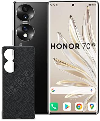 HONOR 70 Telephone Portable + Coque, Smartphone 5G 8+128 Go, Écran 6,67" OLED Incurvé 120 Hz, Triple Caméra 54 Mpx, Android 12, Batterie 4800mAh, Supercharge 66 W, Noir Fiche Technique et Prix au Maroc