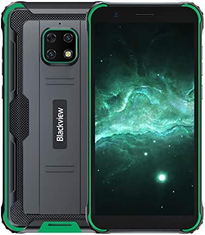 Blackview Téléphone Portable Incassable BV4900S, IP68 Robuste Smartphone Débloqué Android 11, 2Go RAM 32Go ROM Extension de 256 Go, Caméra Étanche 5MP+8MP, GPS Dual SIM, Batterie 5580mAh Vert Fiche Technique et Prix au Maroc