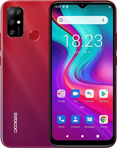DOOGEE 4G Téléphone Portable Débloqué Android 11 X96, Octa Core 2Go+32Go, Batterie 5400mAh, Caméra Trois 8MP, Écran Waterdrop 6,52 '', Smartphone Dual SIM+SD (3 Slot), Empreinte Digitale GPS Rouge Fiche Technique et Prix au Maroc
