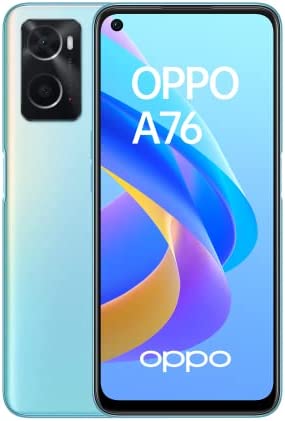 OPPO A76 - Smartphone 4G Débloqué, 4 Go RAM + 128 Go Extensible, Écran Confort 90Hz + Capteur Frontal 8 MP, Batterie 5000 mAh, Jusqu’à 2,5 Jours d’autonomie, Bleu [version FR] Fiche Technique et Prix au Maroc