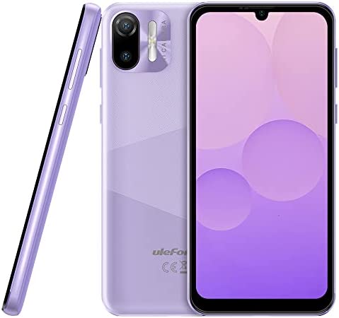 Ulefone Android 12 Téléphone Portable Note 6T, 3Go + 64Go, 8,5mm Ultra Mince Dual SIM 4G Smartphone Debloqué, Écran HD+ 6,1'',Fente pour 3 Cartes, Caméra 13MP+5MP, Déverrouillage du Visage GPS Violet Fiche Technique et Prix au Maroc