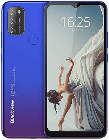 Smartphone Débloqué 4G, Blackview A70 Android 11 Téléphone Portable Écran Waterdrop 6.517" HD+ (20:9), Batterie 5380mAh, 3Go+32Go, Octa-Core, 13MP+5MP, Double Nano SIM/Face ID/Fingerprint/GPS-Noir Fiche Technique et Prix au Maroc