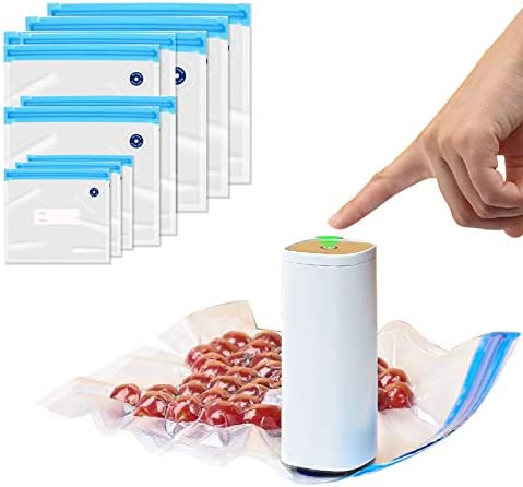 Machine sous Vide Alimentaire, Appareil de Mise sous Vide Alimentaire Automatique avec 10 Sacs sous Vide Réutilisables pour la Cuisson sous Vide et Le Stockage des Aliments Fiche Technique et Prix au Maroc