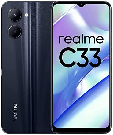 realme C33 4+64GB Smartphone, Écran Complet de 6,5 Pouces, Méga Batterie de 5 000 mAh, Chargement Rapide 10W, Appareil Photo de 50 MP avec AI, Double Sim, Android 12, Night Sea Fiche Technique et Prix au Maroc