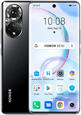 HONOR 50 Smartphone Débloqué 5G – Téléphone Portable 128 Go, 6 Go RAM, Double SIM, Quad Caméra multi-vidéo 108 MP, Ecran incurvé 6.57” 120 Hz, SuperCharge 66W - Noir Fiche Technique et Prix au Maroc