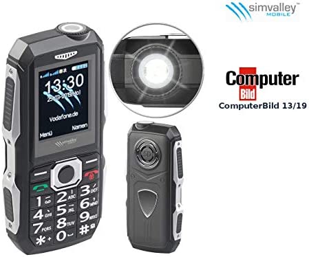 Téléphone Mobile Outdoor Double SIM étanche et Antichoc XT-300 [Simvalley Mobile] Fiche Technique et Prix au Maroc