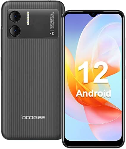 DOOGEE X98 Téléphone Portable, Android 12, Écran 6.52" HD+, 8 Go+16 Go(SD 1To) 4200mAh Batterie, 8MP+5MP Caméra Smartphone 4G Pas Cher, Helio A22, Face ID/Double SIM/OTG/WiFi/GPS/Garantie 2 Ans-Gris Fiche Technique et Prix au Maroc