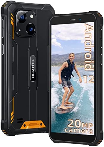 OUKITEL WP20 Téléphone Incassable Android 12 Téléphone Portable Incassable(Écran 5.93'HD+, 6300mAh, Caméra 20MP, 4GO+32GO/SD-1TO) Smartphone Débloqué, Dual SIM 4G+5G Wi-FI/Face ID/GPS/ 2 Ans, Orange Fiche Technique et Prix au Maroc