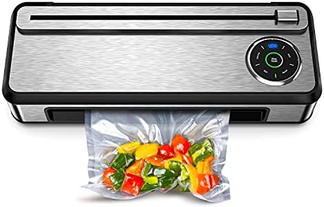 BSJKitchen Machine Sous Vide Alimentaire Domestique, Appareil de Mise Sous Vide Écran Tactile à un Bouton, Fonction de Nettoyage Automatique, Avec Cutter et Sac Sous Vide Gaufré V77-V1 Fiche Technique et Prix au Maroc