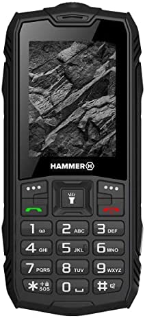 Hammer H Rock Télephone Portable Incassable Debloqué IP68 Résistant Etanche Antichoc, Dual SIM, Batterie 1800mAh, Grosses Touches, Radio FM, MP3, Caméra, Lampe de Poche Noir Fiche Technique et Prix au Maroc