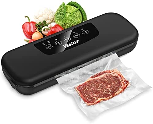 Veetop Machine Sous Vide Alimentaire, Appareil Sous Vide pour Conservation des Aliments Secs et Humides, Inclus 40 Pcs Sac Sous Vide Alimentaire Fiche Technique et Prix au Maroc