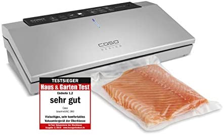 CASO GourmetVAC 380 – Machine à emballer sous vide – Double soudure – Pompe à piston (15 l/min) et moteur puissant – Force de vide et temps de soudage réglables – Avec 10 sacs de 20 x 30 cm Fiche Technique et Prix au Maroc