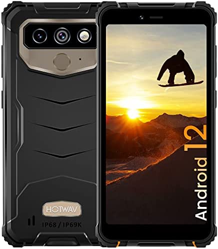 HOTWAV T5 Pro Telephone Portable Incassable Android 12 Écran 6.0" Smartphone Pas Cher Incassable,4Go+32Go/1To 7500 mAh Smartphone débloqué 13MP IP68IP69K Etanche GPS/Face ID/Dual SIM 4G OTG (Gris) Fiche Technique et Prix au Maroc