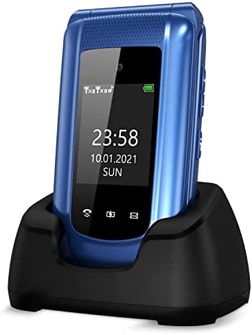 GSM Téléphone Portable Senior Clapet Débloqué avec Grandes Touches,Big Volume Bouton SOS,Basique Telephone Mobile pour Personne Agée (Bleu)(avec 1 * 1000mAh Batterie)… Fiche Technique et Prix au Maroc
