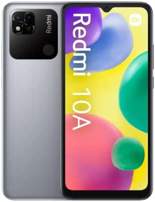 Xiaomi Redmi 10A Smartphone, 32Go, Écran immersif 6,53", Batterie Longue autonomie 5000mAh, Double caméra 13MP, Argent chromé Fiche Technique et Prix au Maroc