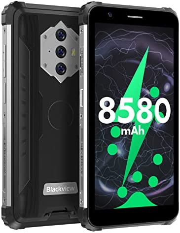 Blackview® BV6600 Smartphone Incassable 4G, 8580mAh/Charge rapide 18W, 4Go+64Go/SD-256Go, Dual SIM, 16MP+8MP, Écran 5.7"HD+, Telephone Portable Incassable, NFC/Face ID/OTG/2 LED Flash/2Ans de Garantie Fiche Technique et Prix au Maroc