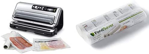 Foodsaver Ffs006X-01 Appareil de Mise Sous Vide + Foodsaver Fsr2802-I Rouleaux de Mise Sous Vide, Pour Machine Sous Vide Foodsaver, Pack de 2 (28Cm X 5.5M Chaque) Fiche Technique et Prix au Maroc