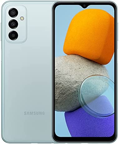 Samsung Galaxy M23 5G Bleu Clair, téléphone Mobile 128 Go, Carte SIM Non Incluse, débloqué, Smartphone Android, Version FR Fiche Technique et Prix au Maroc