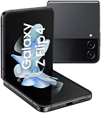 Samsung Galaxy Z Flip4, Téléphone Portable 5G, Carte SIM non incluse, Android, Smartphone Pliable, 128 Go, Graphite, Extension garantie 12 mois offerte [Exclusivité Amazon] - Version FR Fiche Technique et Prix au Maroc