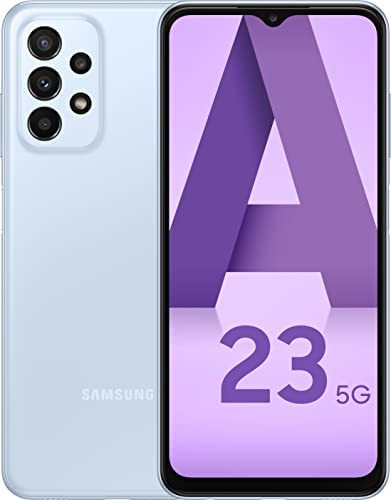 Samsung Galaxy A23, Téléphone Mobile 5G 64Go Bleu, Carte SIM Non Incluse, Smartphone Android, Version FR Fiche Technique et Prix au Maroc