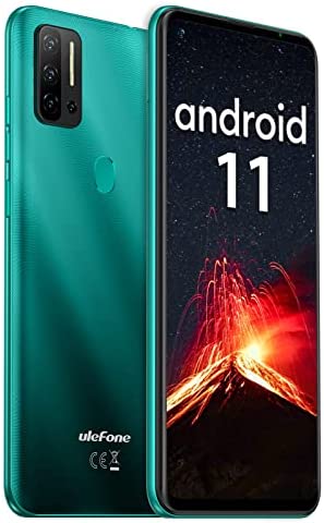 Ulefone Téléphones Portables, 8 Go+128 Go Smartphones 4G, Note 11P Octa-Core Android 11, Caméra Quadruple AI 48MP Plein écran de 6,55 Pouces, 4400mAh Dual SIM Telephone Pas Cher, OTG/Face ID(Vert) Fiche Technique et Prix au Maroc