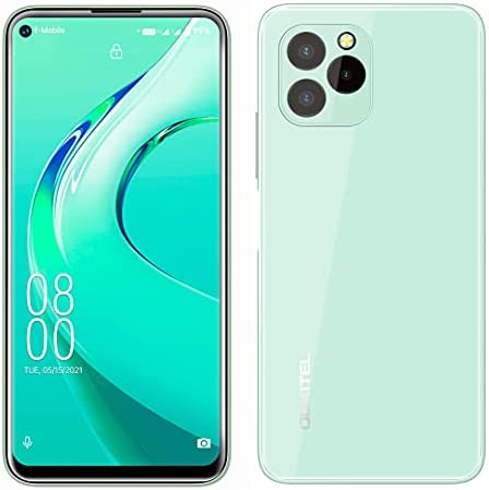 OUKITEL Android 11 Téléphone Portable C21 Pro, Design Plein Verre, 4Go+64Go, SD Externe 256 Go, Triple Caméra 21MP, Smartphone Débloqué, Ecran HD+ 6,39 '', Face ID,Empreinte Digitale GPS WiFi Vert Fiche Technique et Prix au Maroc