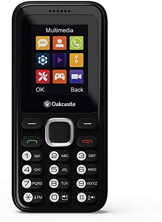 Téléphone Portable debloqué Simple Oakcastle F100 Dual Sim avec Torche LED, Radio FM, Bluetooth, Jeux Classiques Inclus, paiement à l'utilisation, autonomie de 7 Jours Fiche Technique et Prix au Maroc