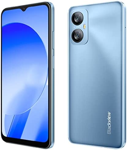 Blackview A52 Android 12 Téléphone Portable Déverrouillé, Ecran HD+ 6,5'', Octa Core 2 Go+32 Go (512 Go SD Externe), 13MP+5MP, Dual SIM 4G Smartphone, 5180mAh Batterie, Empreinte Digitale GPS Bleu Fiche Technique et Prix au Maroc