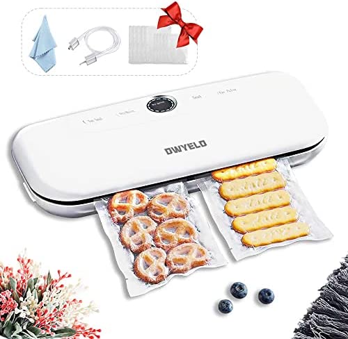 OWYELO Machine Sous Vide pour Aliments Secs et Humides, Appareil de Mise Sous Vide la Cuisine et la Conservation, Largeur de Soudure 30 cm, Sacs Sous Vide et Chiffon Inclus, Blanc Fiche Technique et Prix au Maroc