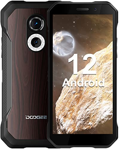 DOOGEE S61 Pro (2022) Telephone Portable Incassable,48MP+20MP Vision Nocturne,6Go+128Go(SD 512Go),Android 12 Smartphone Incassable,Écran 6,0",5180mAh,Dual SIM 4G/NFC-Grain de Bois Fiche Technique et Prix au Maroc