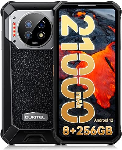 [Grande Batterie 21000mAh]Téléphone Incassable OUKITEL WP19, 8GO 256GO, Écran 6.78" FHD+ 90HZ, 64MP+20MP Vision Nocturne, Octa Core Android 12 Smartphone Débloqué, Dual SIM 4G Telephone Portable, NFC Fiche Technique et Prix au Maroc