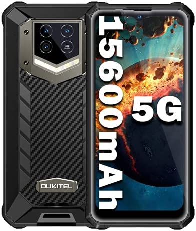Smartphone 5G Incassable,OUKITEL WP15(2022) Téléphone Portable Incassable 5G Batterie 15600mAh 8Go+128Go (SD 256) Triple caméra Sony 48MP, 6.52 Pouces Double SIM Android 11 Octa-Core IP68/NFC/OTG-Noir Fiche Technique et Prix au Maroc