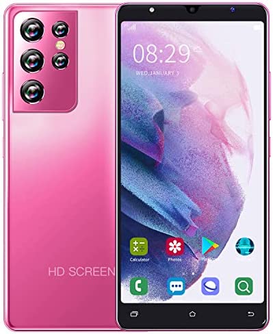 3G Smartphone offre du jour, 5,0" IPS Display, 4 Go ROM, Android téléphone portable double SIM économique, téléphones mobiles (S21Ultra-Rose) Fiche Technique et Prix au Maroc