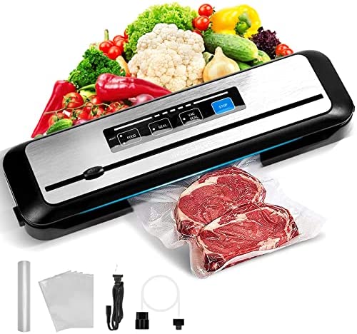 INKBIRD Machine Sous Vide Alimentaire, Appareil de Mise Sous Vide Automatique avec Cutter pour Aliments Secs et Humides la Conservation et la Cuisine, Sac Sous Vide et Film Sous Vide Inclu (INK-VS01) Fiche Technique et Prix au Maroc
