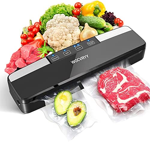 WOCVRYY Machine Sous Vide Alimentaire 6 en 1 Appareil sous Vide alimentaire Pour la Conservation Des Aliments, Avec Mode Sec et Humide, Boutons D'écran Tactile, cutter externe, Lumières LED Fiche Technique et Prix au Maroc