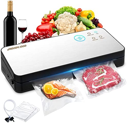 Machine Sous Vide Alimentaire - Appareil de Mise Sous Vide Alimentaire Automatique avec Cutter et Compartiment de Rangement Sous Vide pour Aliments Viandes Légumes Fruits Inclus 10 Sac Sous Vide Fiche Technique et Prix au Maroc
