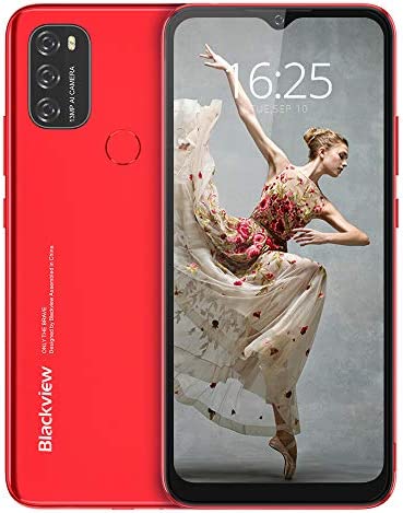 Smartphone Debloque 4G Android 11, Blackview A70(2021) Telephone Portable Écran HD+ 6,5’’ Waterdrop, Batterie 5380mAh, Octa Core 3Go+32Go Caméras 13MP+5MP, Double SIM 4G/Face ID/Fingerprint/GPS-Rouge Fiche Technique et Prix au Maroc