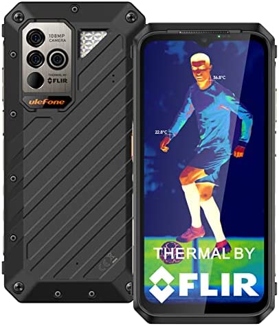 Telephone Portable Incassable 5G, Ulefone Power Armor 18T Caméra D'Imagerie Thermique FLIR®, 6.58"FHD+, 108MP+32MP, Smartphone débloqué 17Go+256Go, 9600mAh/66W Android 12 Antichoc Dual Sim GPS/OTG/NFC Fiche Technique et Prix au Maroc