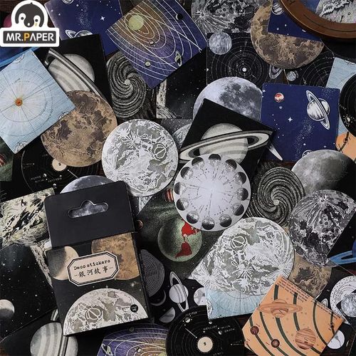 Autocollants de Scrapbooking de la série lettre du voyage, étiquettes de décoration de lune Astrolabe BY AMIX
 Fiche Technique et Prix au Maroc