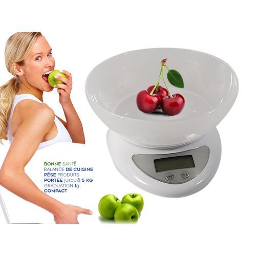 Balance de Cuisine Bonne Santé - Digitale - Kitchen Scale 5 kg (Grad 1g)
 Fiche Technique et Prix au Maroc