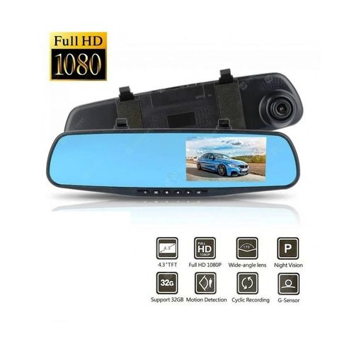 Black Box Enregistreur vidéo HD Avant avec caméra LCD 4,3"à Grand Angle 170 °, Vision Nocturne, Enregistrement WDR, capteur G, en Boucle
 Fiche Technique et Prix au Maroc