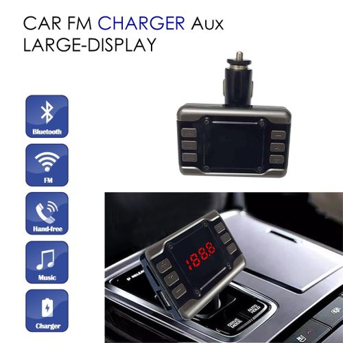 Bluetooth Voiture Transmetteur FM sans Fil avec Écran LED  et 2 USB avec option charge rapide
 Fiche Technique et Prix au Maroc