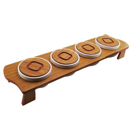 Bols à collations alimentaires étanches à l'humidité 4 Assiettes, Plat en bambou
 Fiche Technique et Prix au Maroc